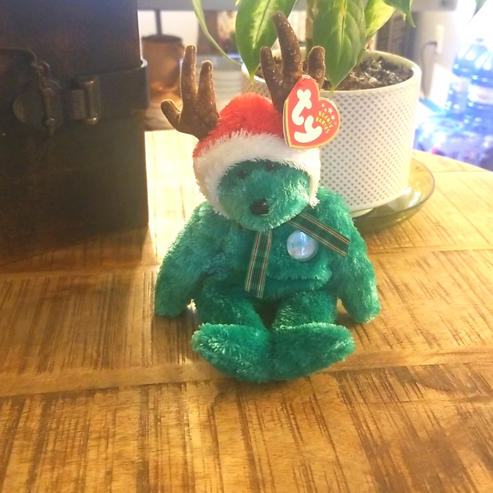 Vintage Ty Beanie Baby Holiday Teddy Plush 1997 Christmas Bear